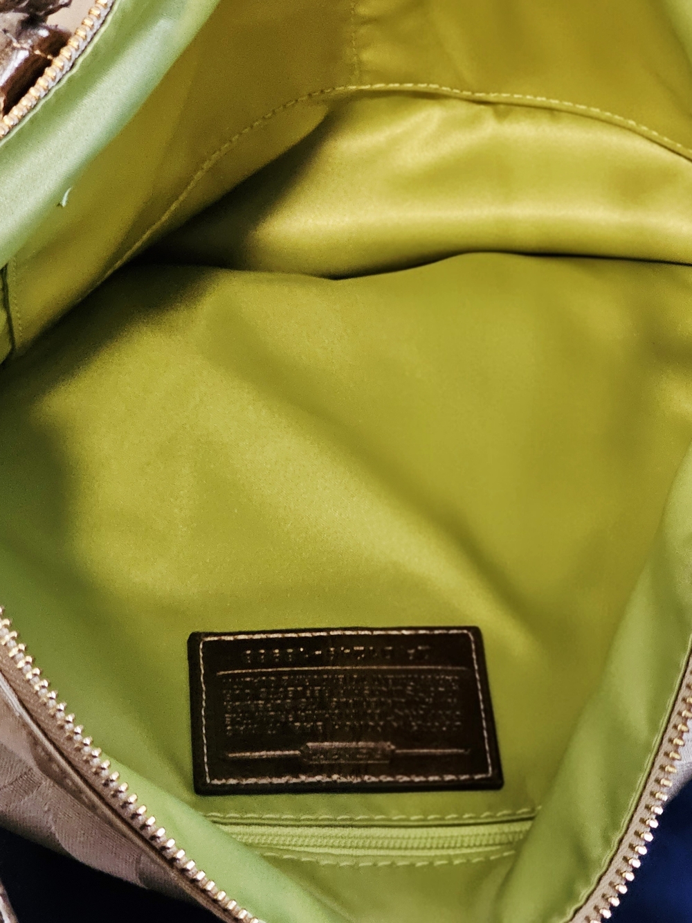 Coach Metallic Gold Signature Tote Bag - Picture 8 of 9